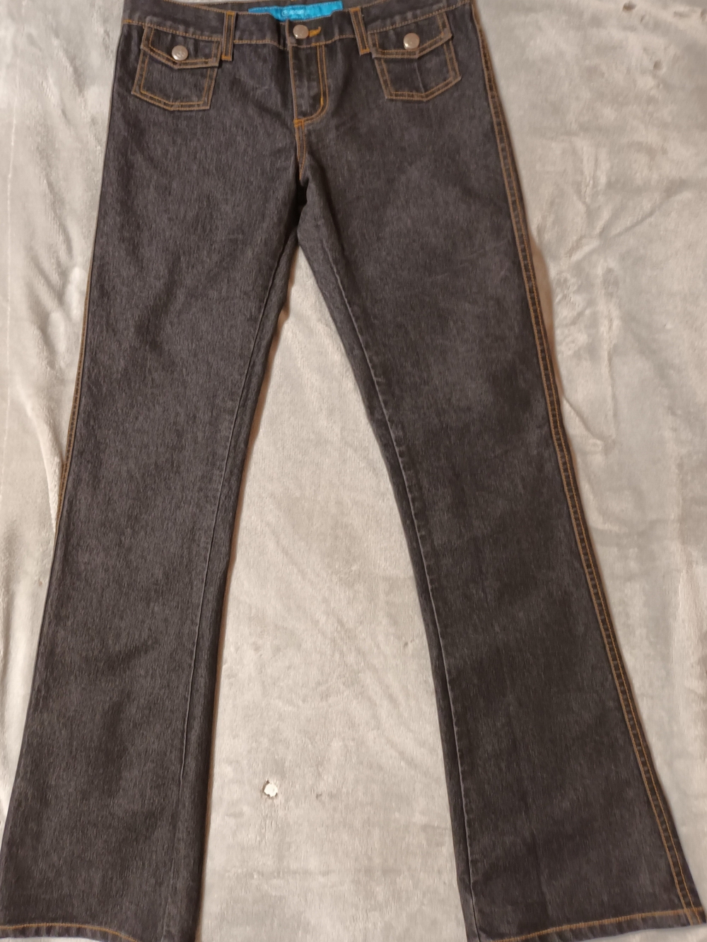 Rip Curl Girl Blue/Charcoal Flare Jeans with Contrast Stitching